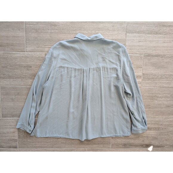 Eileen Fisher Silk Womens Top - Light Green - Picture 4 of 4